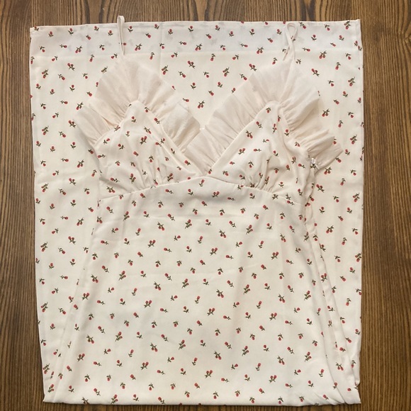 NWT Free People x Sister Jane Reel Rose Cami Dress Medium Cream - Picture 6 of 9